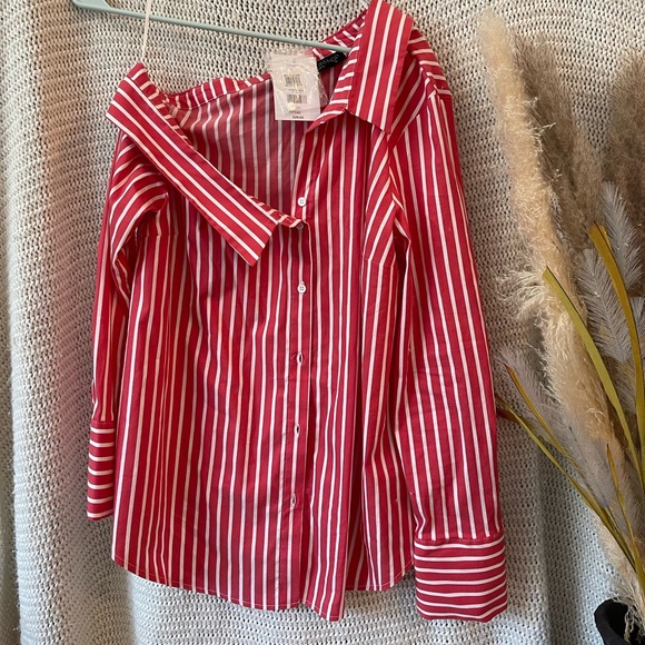 Asymmetrical striped neckline top from Topshop - Picture 5 of 6